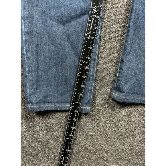 7 For All Mankind Rhigby Jeans Mens 36 Blue Straight Stretch Button Fly Mid Rise - Picture 10 of 11